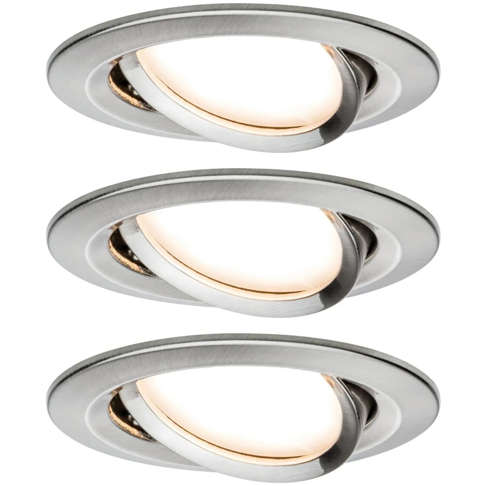 Paulmann LED-kohdevalaisin Nova Coin, 3 kpl, rauta, kääntyvä, 2 700 K