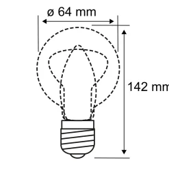 Paulmann LED-lamppu E27 3,5W Helix 1800K ST64 kultainen
