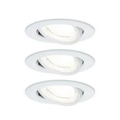 Paulmann LED Nova Coin -valaisinsarja, 3 kpl, valkoinen, mattapintainen,