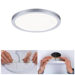 Paulmann-LED-paneeli Areo 4000 K, kromi, 17,5cm