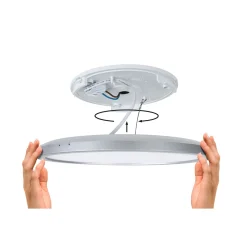 Paulmann LED-paneeli Atria Shine, halkaisija 19 cm, valkoinen, IP44, 3000 K,