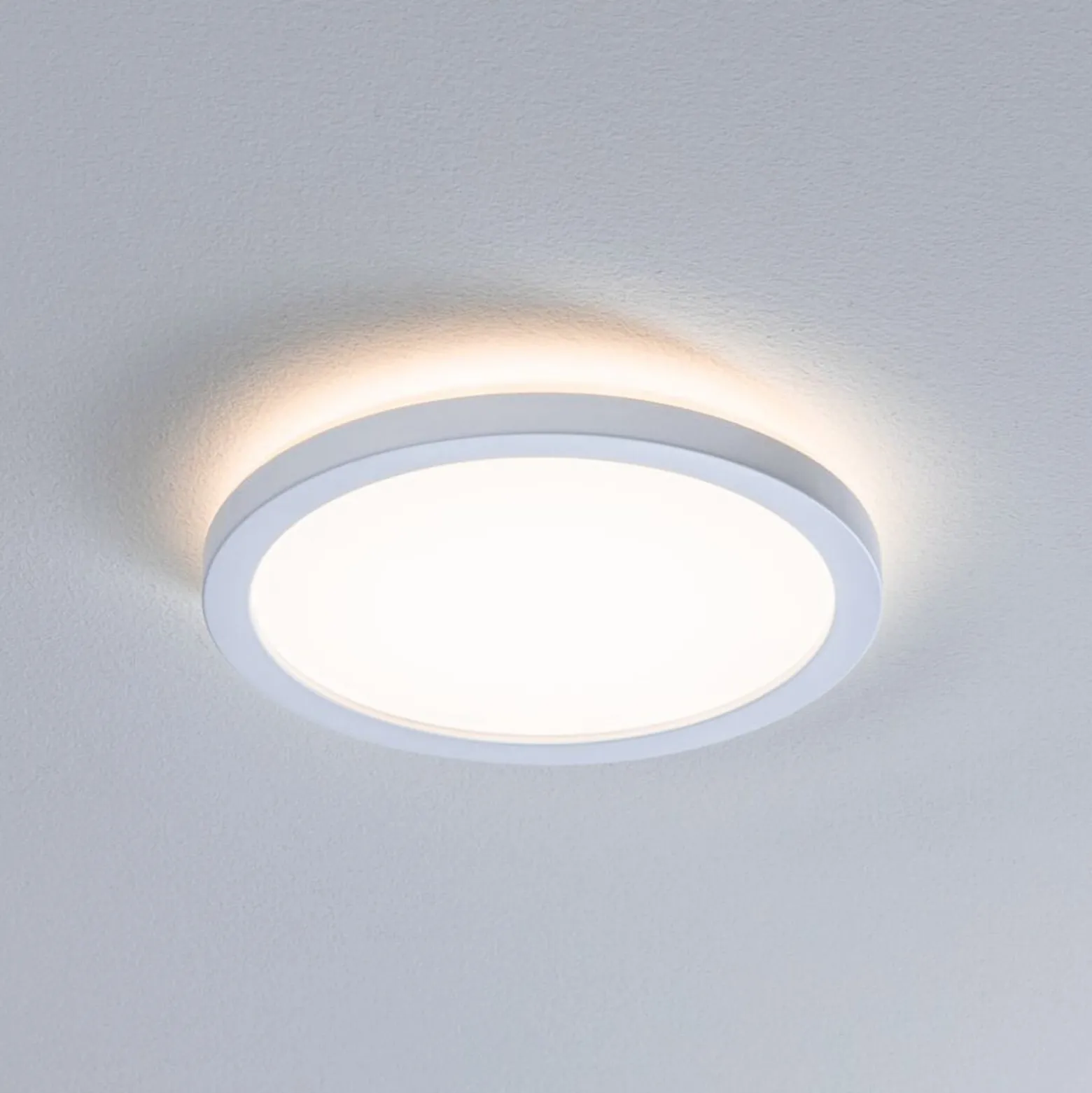 Paulmann LED-paneeli Atria Shine, halkaisija 19 cm, valkoinen, IP44, 3000 K,