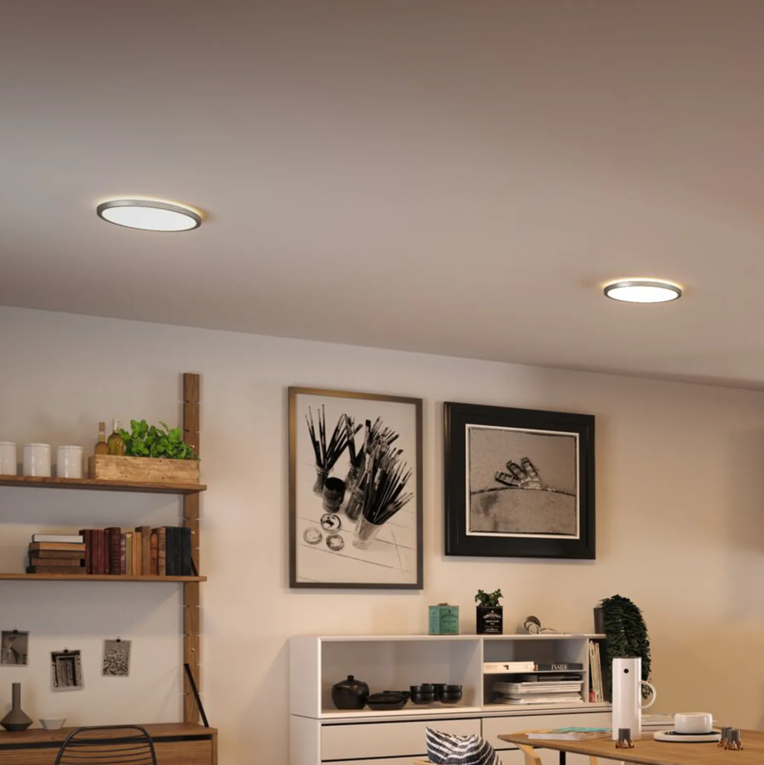 Paulmann LED-paneeli Atria Shine kromi Ø29 cm 3000 K päälle/pois IP20