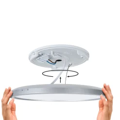 Paulmann LED-paneeli Atria Shine kromi Ø19 cm 3000 K päälle/pois IP20