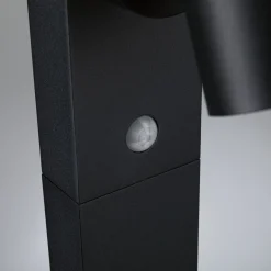 Paulmann LED-pylväsvalaisin Cuff, alumiini, anturi, antrasiitti