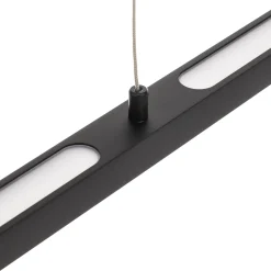 Paulmann LED-riippuvalaisin Lento, musta, 100 cm, valo ylös/alas, himmennettävä