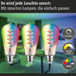 Paulmann LED-Rustika Zigbee E27 6,3W RGBW kulta 3er
