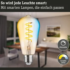 Paulmann LED-rust. ZigBee E27 7,5W CCT him. kulta