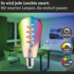 Paulmann LED-rust. ZigBee E27 6,3W RGBW him. kulta