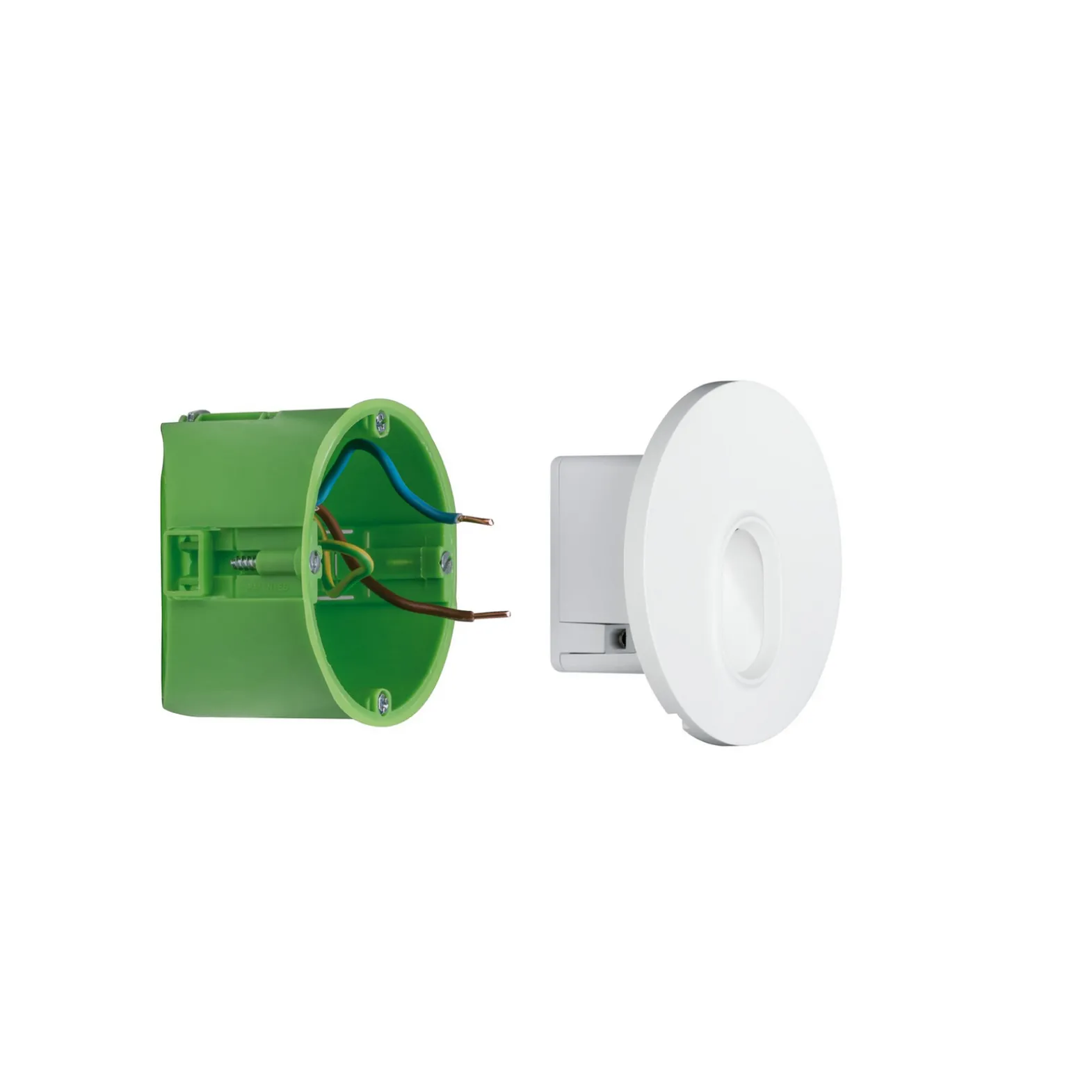 Paulmann LED-seinäuppovalaisin Wall, valkoinen, pyöreä, muovia