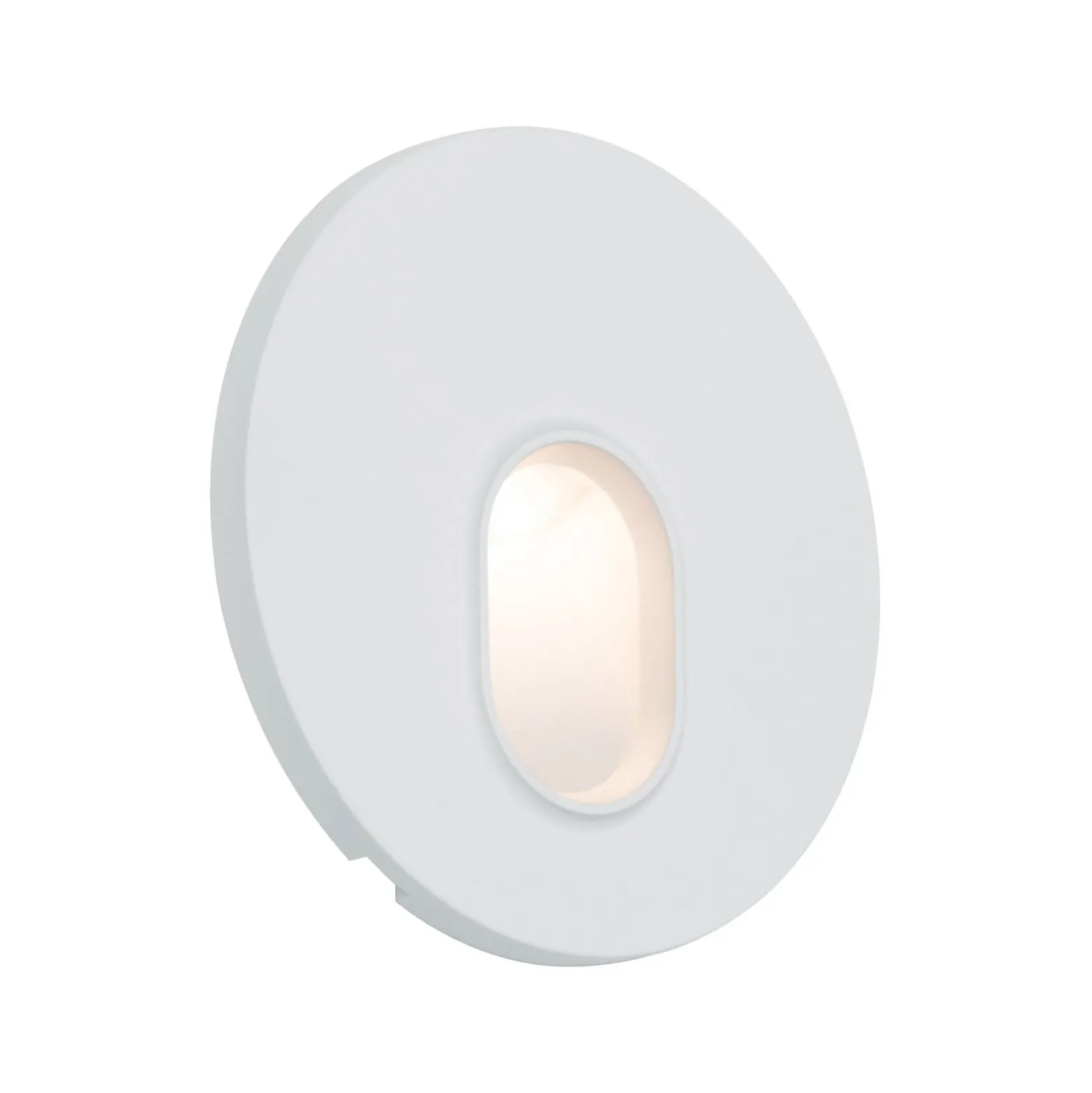 Paulmann LED-seinäuppovalaisin Wall, valkoinen, pyöreä, muovia
