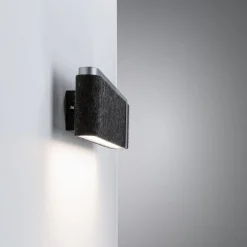Paulmann LED-seinävalaisin Jagun, antrasiitti, huopa, 3-vaiheinen himmennin