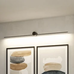 Paulmann LED-seinävalaisin Sava, musta, 230 cm, IP44
