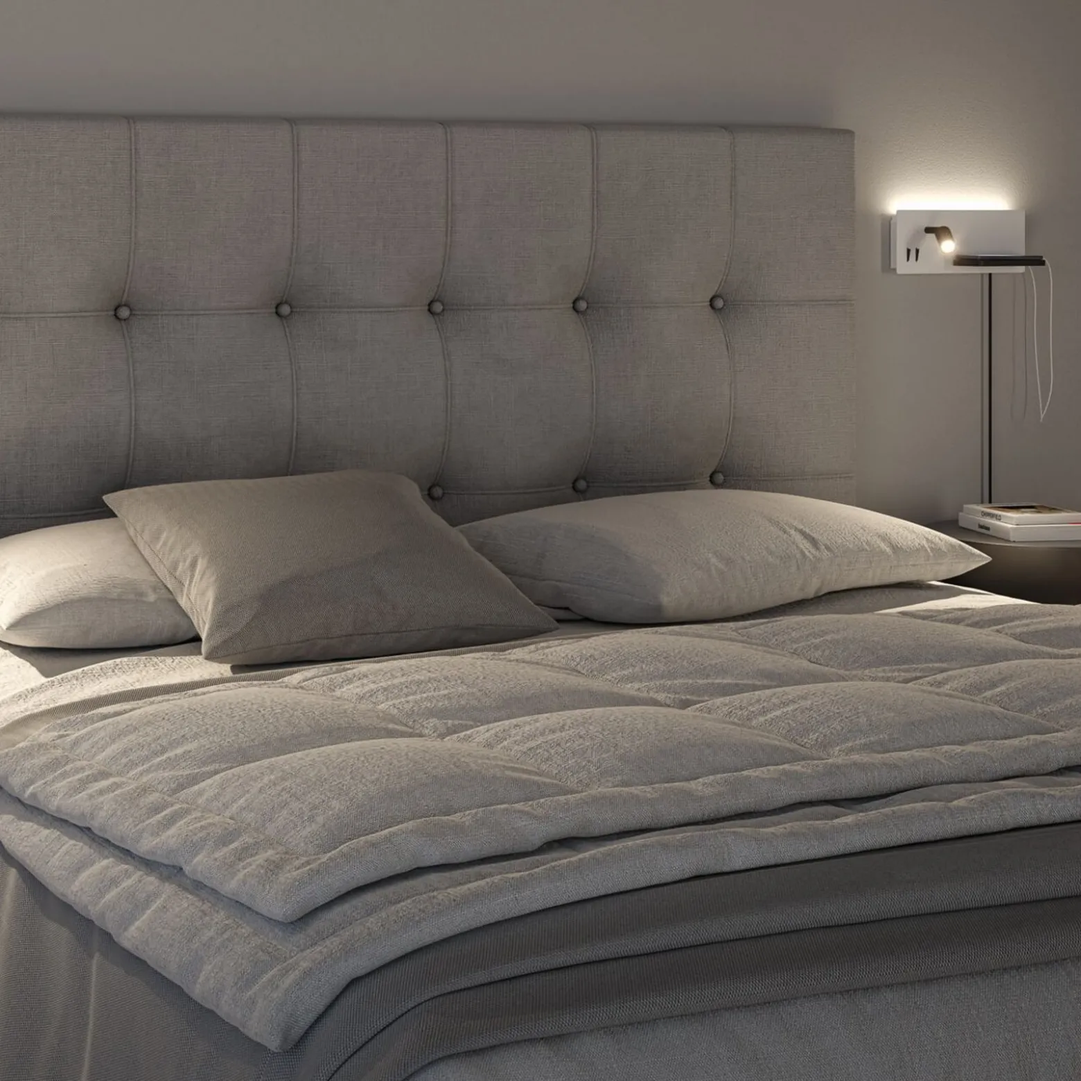 Paulmann LED-seinävalaisin Serra, musta, 2700 K, oikea