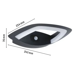 Paulmann LED-tunnistimella varustettu ulkoseinävalaisin Akena, 2200 K,