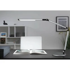 Paulmann LED-työpöytälamppu FlexBar, hopea, 36 cm, CCT