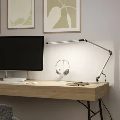 Paulmann LED-työpöytälamppu FlexBar, hopea, 36 cm, CCT