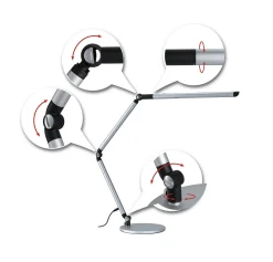 Paulmann LED-työpöytälamppu FlexBar, hopea, 36 cm, CCT