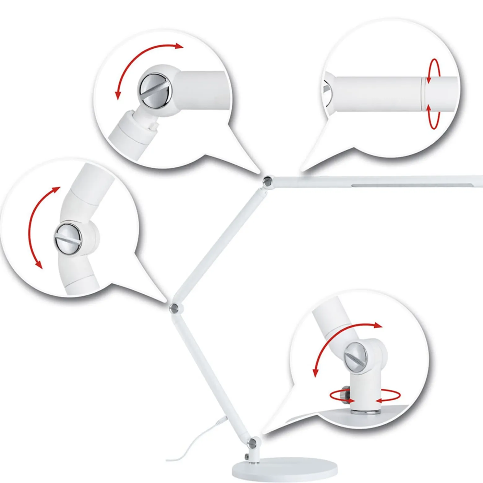 Paulmann LED-työpöytälamppu FlexBar, valkoinen, 36 cm, CCT