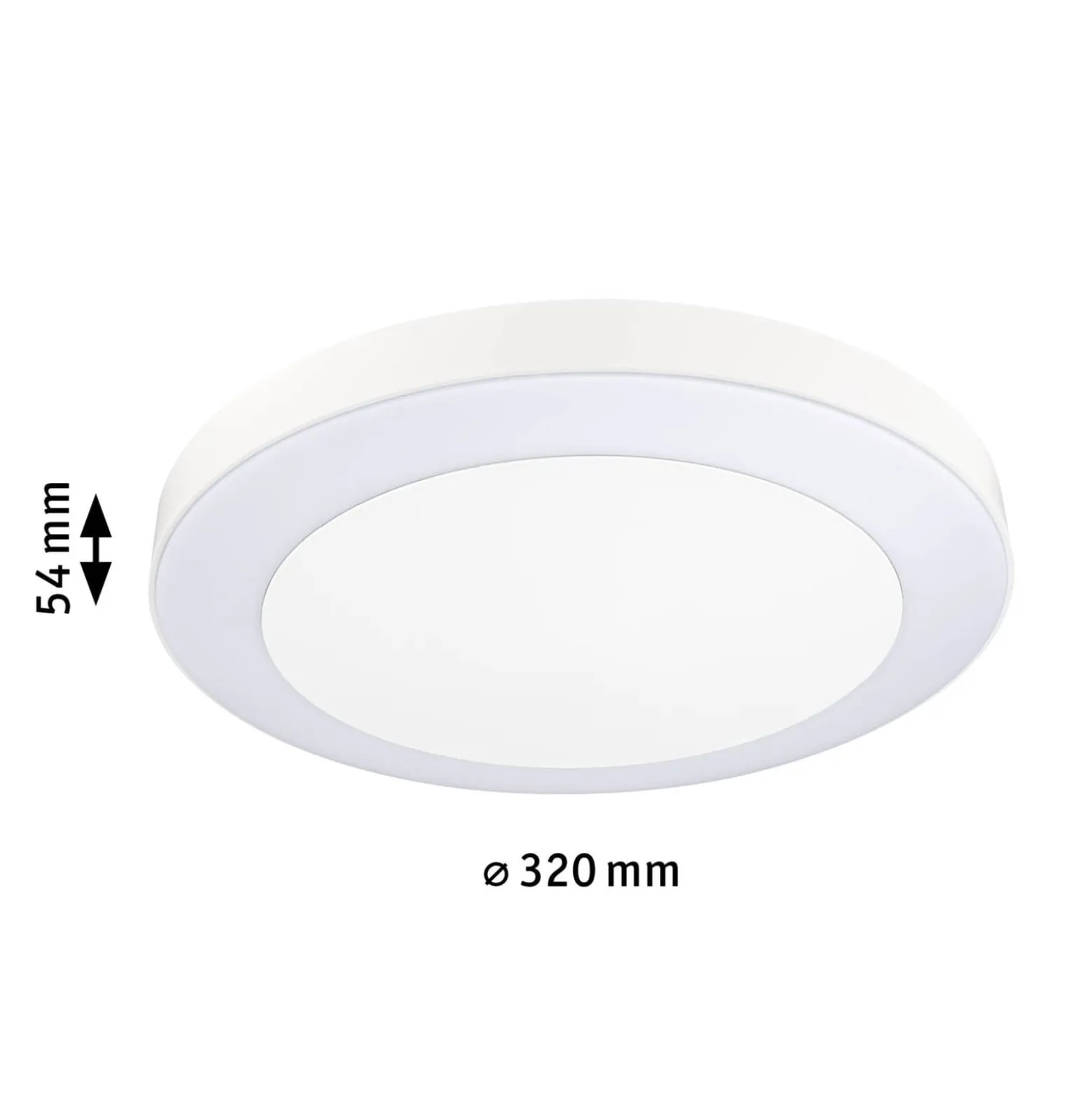 Paulmann LED-ulkokattovalaisin Circula, valkoinen, anturi, IP44