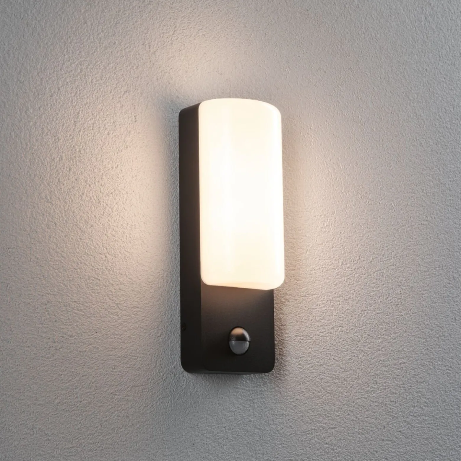Paulmann LED-ulkoseinälamppu Bonnie, alumiini, antrasiitti, anturi