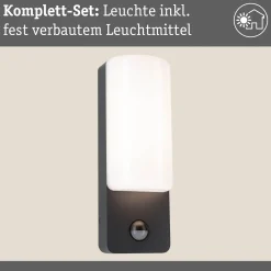 Paulmann LED-ulkoseinälamppu Bonnie, alumiini, antrasiitti, anturi