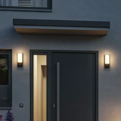 Paulmann LED-ulkoseinälamppu Bonnie, alumiini, antrasiitti, anturi