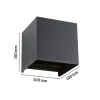 Paulmann LED-ulkoseinälamppu Cybo, RGBW, 10 cm, antrasiitti