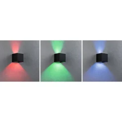 Paulmann LED-ulkoseinälamppu Cybo, RGBW, 10 cm, antrasiitti