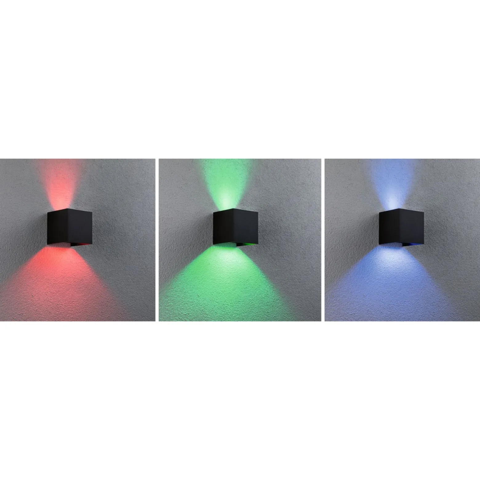 Paulmann LED-ulkoseinälamppu Cybo, RGBW, 10 cm, antrasiitti