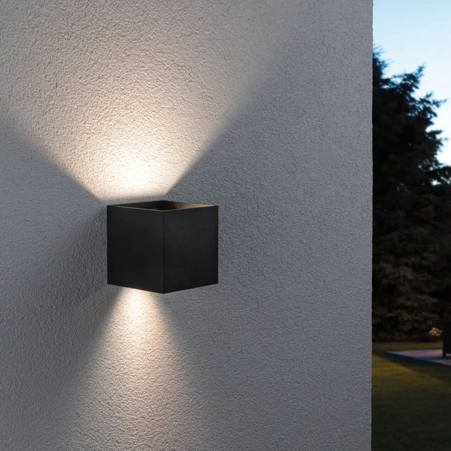 Paulmann LED-ulkoseinälamppu Cybo, RGBW, 10 cm, antrasiitti
