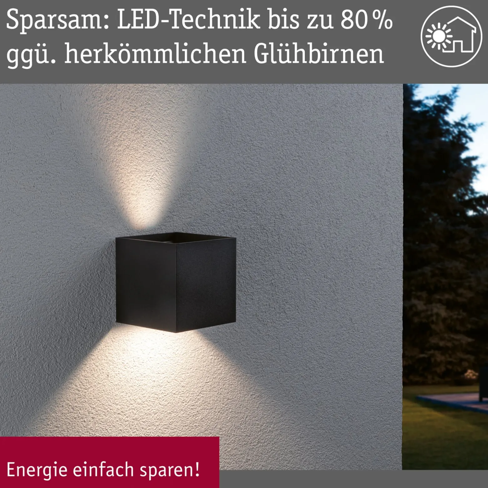 Paulmann LED-ulkoseinälamppu Cybo, RGBW, 10 cm, antrasiitti