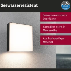 Paulmann LED-ulkoseinävalaisin Azalena, sensori, antrasiitti