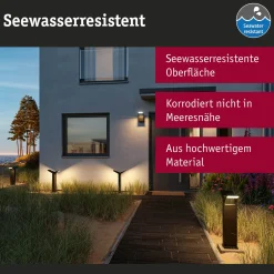 Paulmann LED-ulkoseinävalaisin Juntea, alumiini, antrasiitti, tunnistin