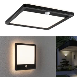 Paulmann LED-ulkoseinävalaisin Lamina, musta, anturi, IP44