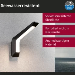 Paulmann LED-ulkoseinävalaisin Merano, sensori, antrasiitti