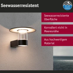 Paulmann LED-ulkoseinävalaisin Sienna, alumiini, anturi