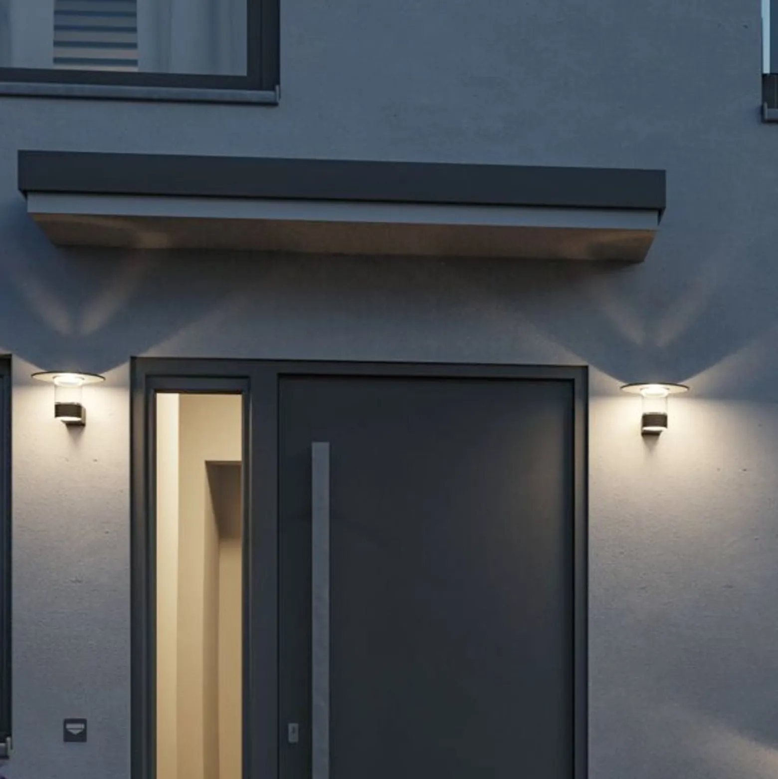 Paulmann LED-ulkoseinävalaisin Sienna, alumiini, anturi