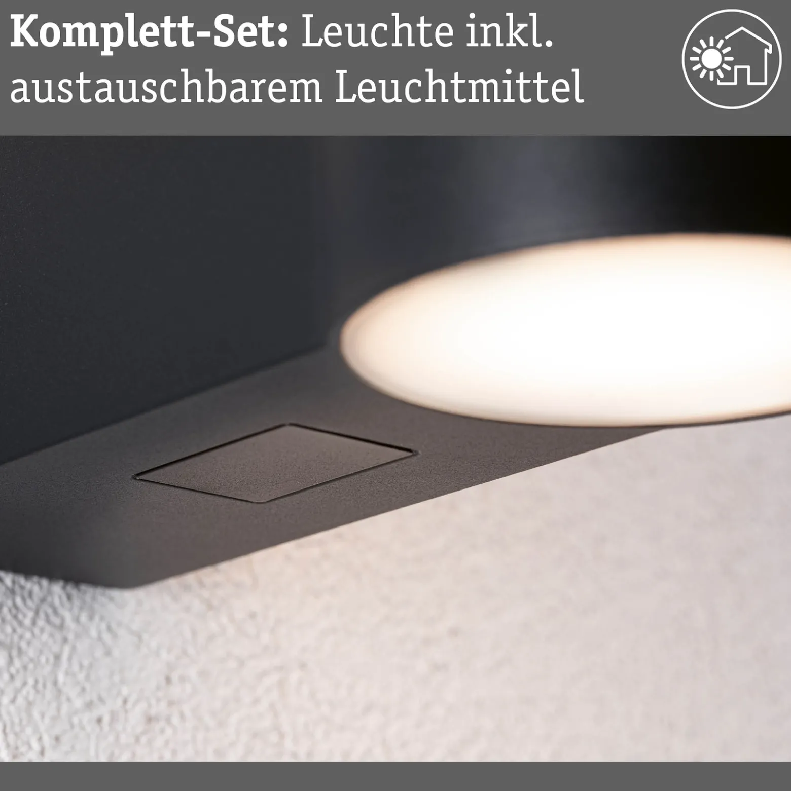 Paulmann LED-ulkoseinävalaisin Sienna, alumiini, anturi