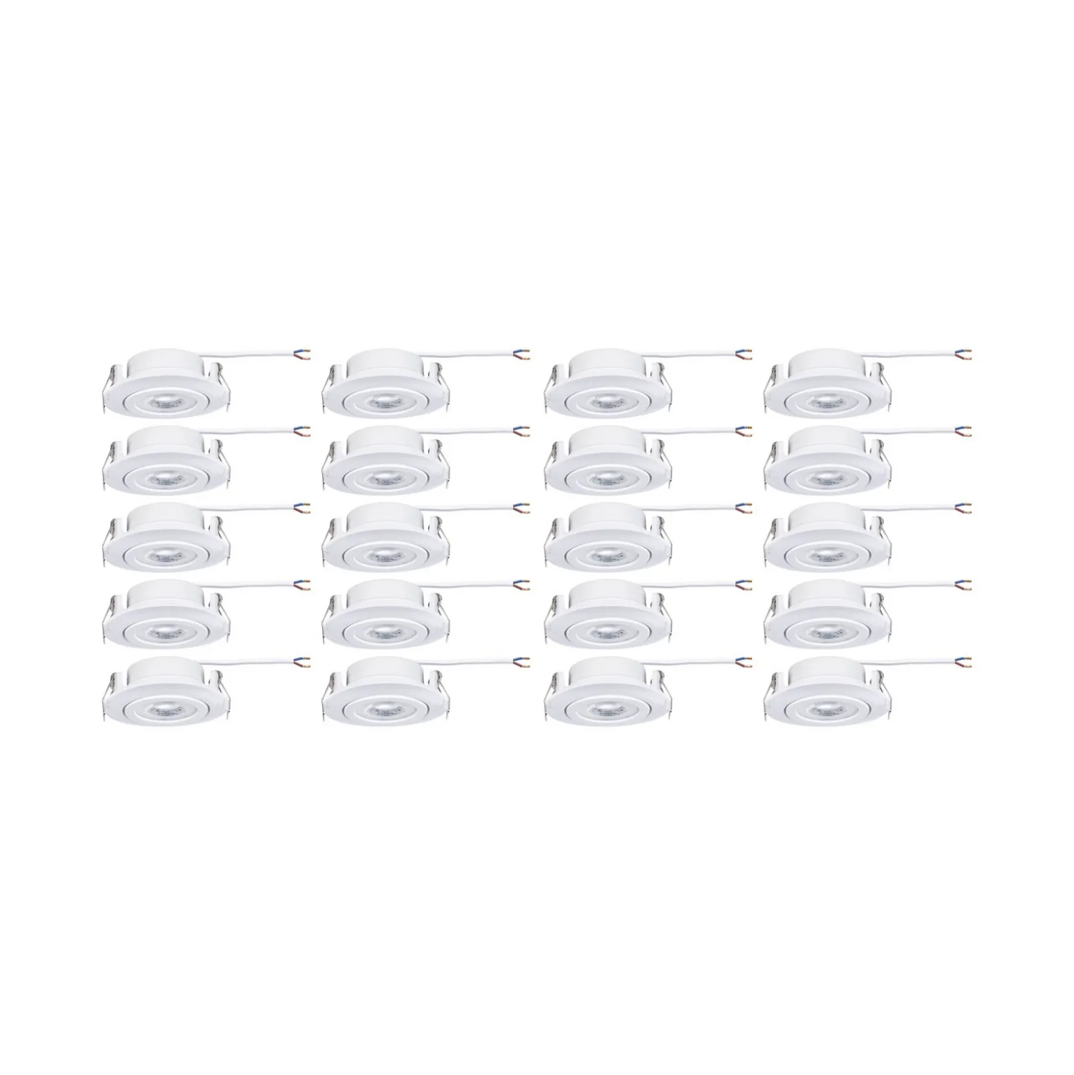 Paulmann LED-uppovalaisin, valkoinen, Ø 8 cm, 4,8 W, 20 kpl:n sarja