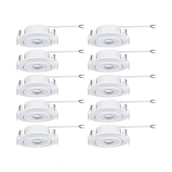 Paulmann LED-uppovalo, valkoinen Ø 8 cm 4,8 W päälle/pois 10 kpl:n sarja