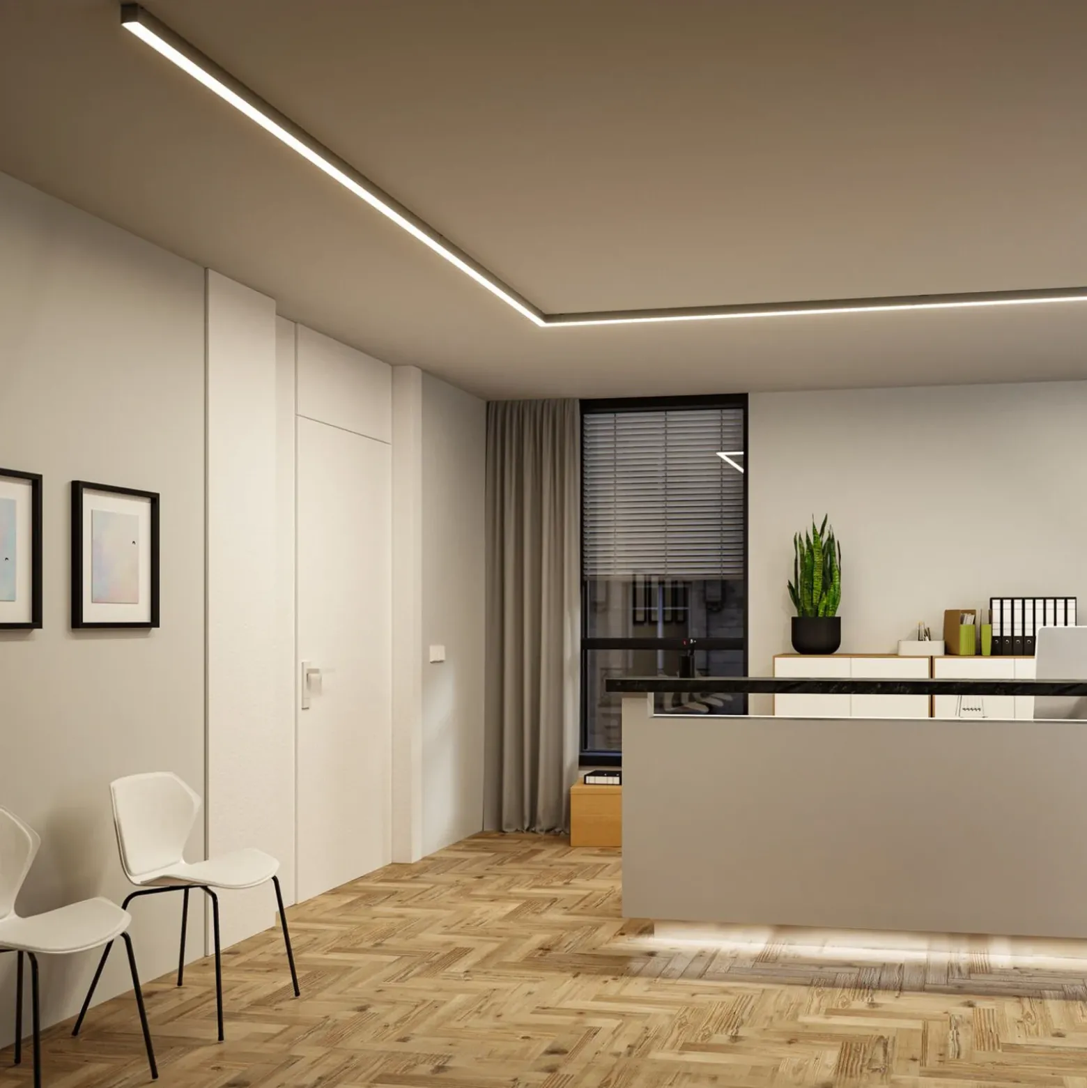 Paulmann LED-valolista Linion, kromi, 100 cm, 3 000 K
