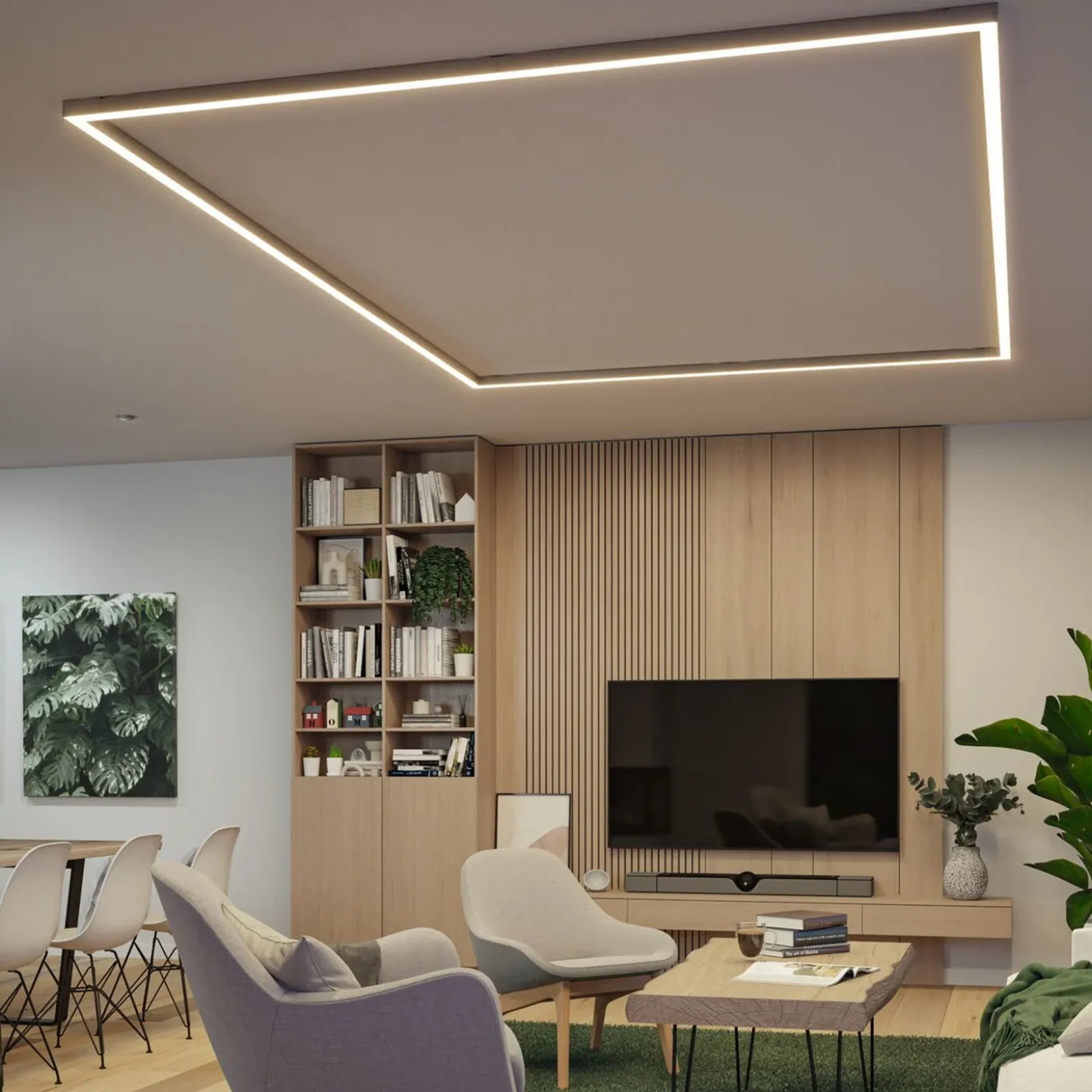 Paulmann LED-valolista Linion, kromi, 100 cm, 3 000 K