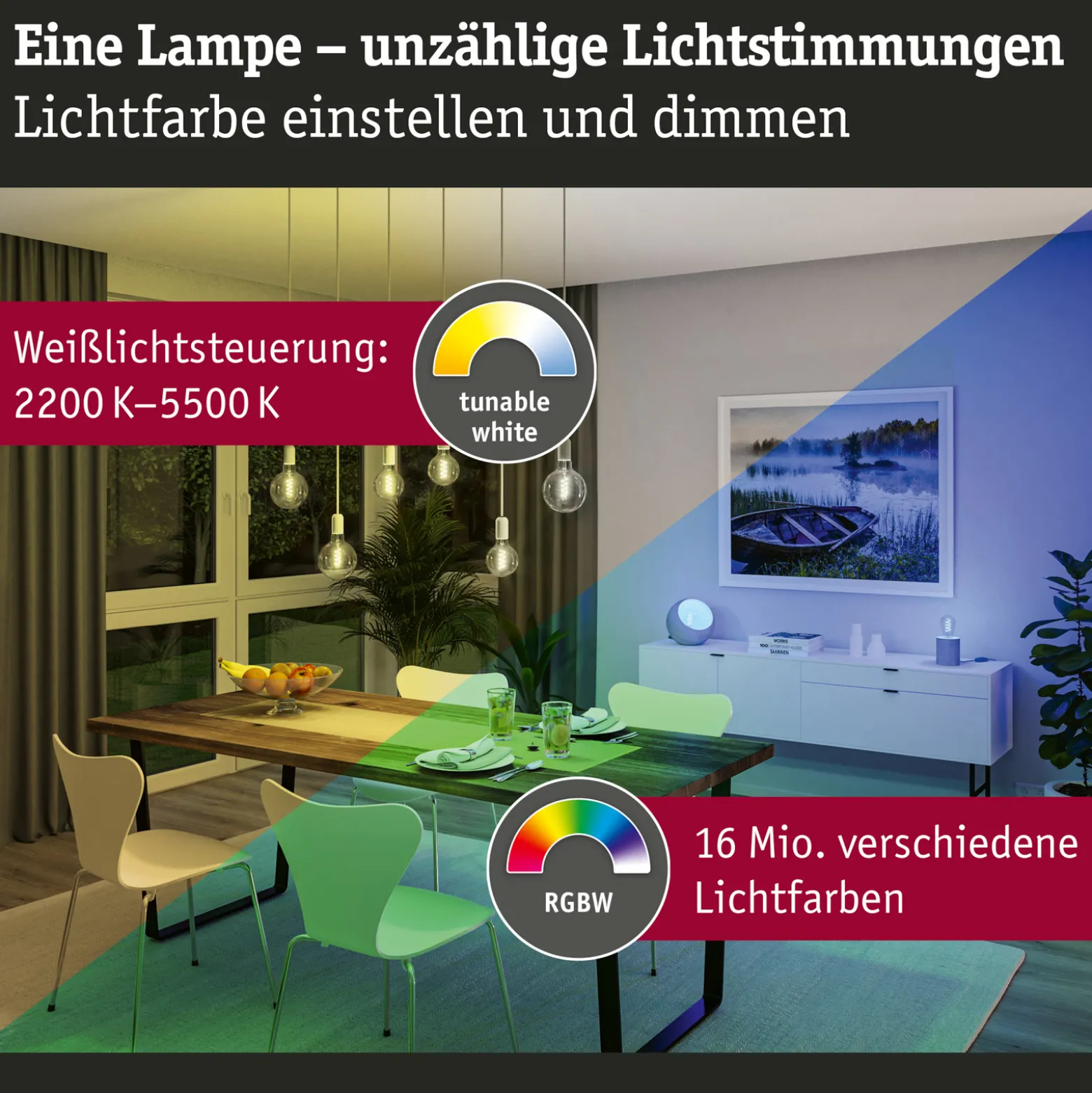 Paulmann LED ZigBee E27 6,3W RGBW him. kulta