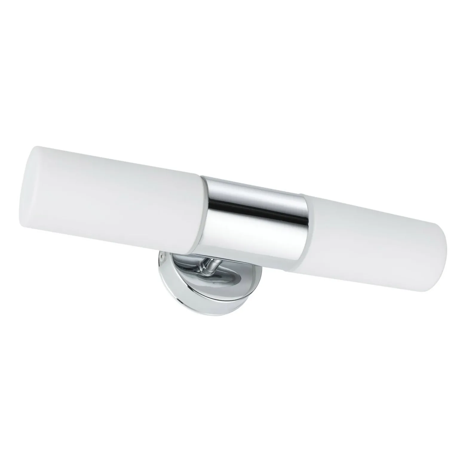 Paulmann Lenia -seinälamppu IP44 kromi/opaali, 2x