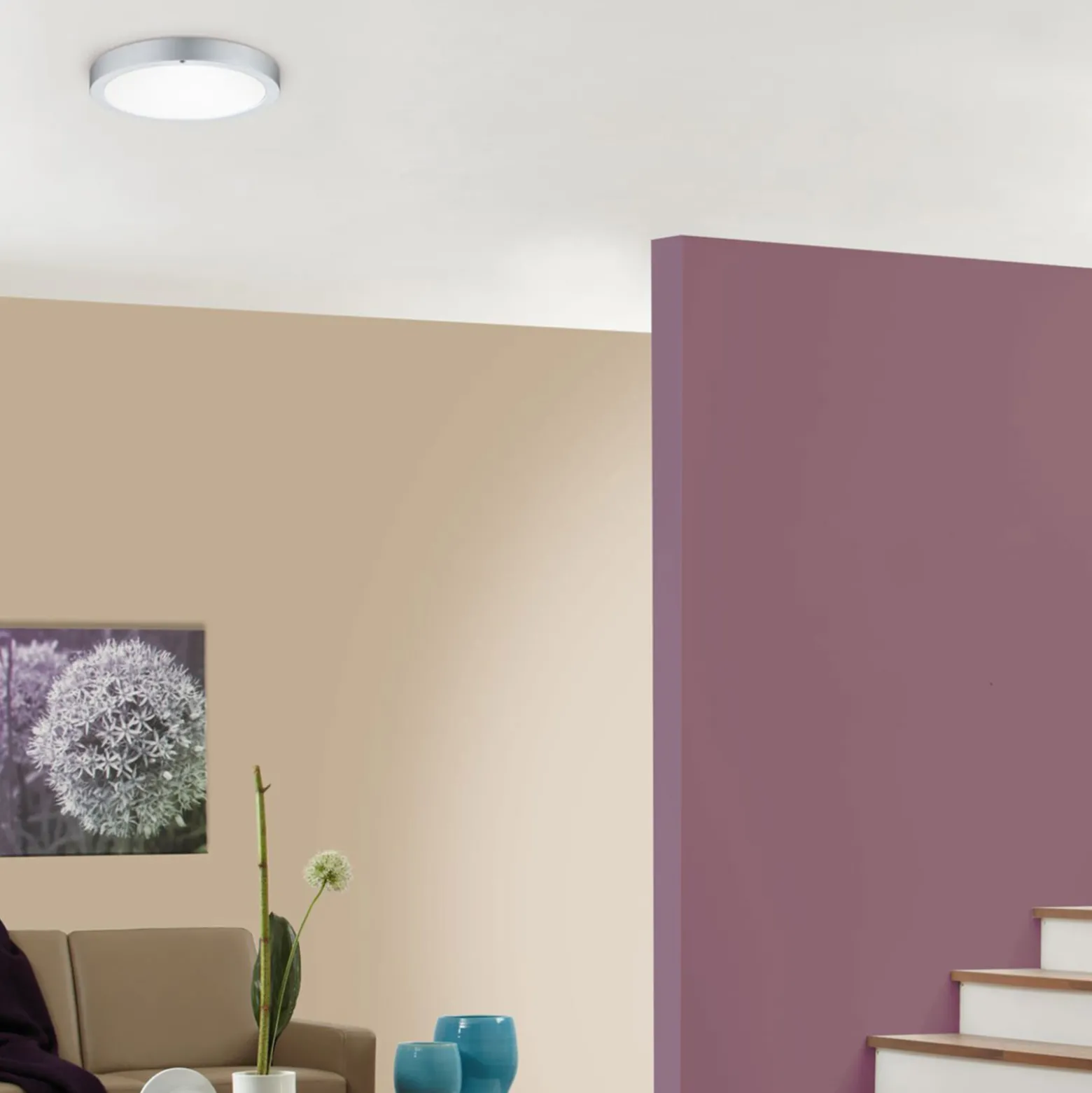 Paulmann Lunar -LED-paneeli, pyöreä Ø 30 cm, kromi