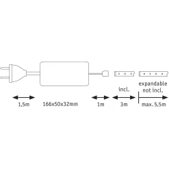 Paulmann MaxLED 1000 Basic Set IP44 päivänvalo 3 m