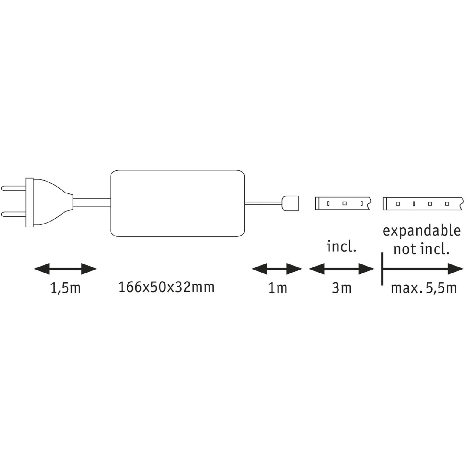 Paulmann MaxLED 1000 Basic Set IP44 päivänvalo 3 m