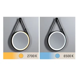 Paulmann Miro LED-riippupeili CCT Ø40cm Framelight