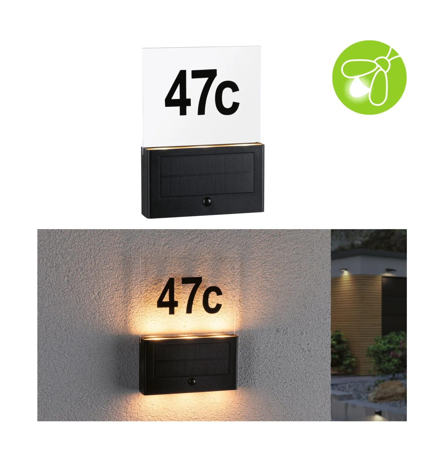 Paulmann Neda -LED-talonnumerovalaisin, solar